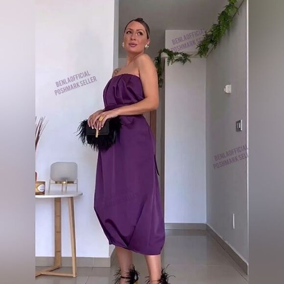 ZARA STUDIO STRAPLESS TAFFETA DRESS LIMITED EDITION - Picture 13 of 14